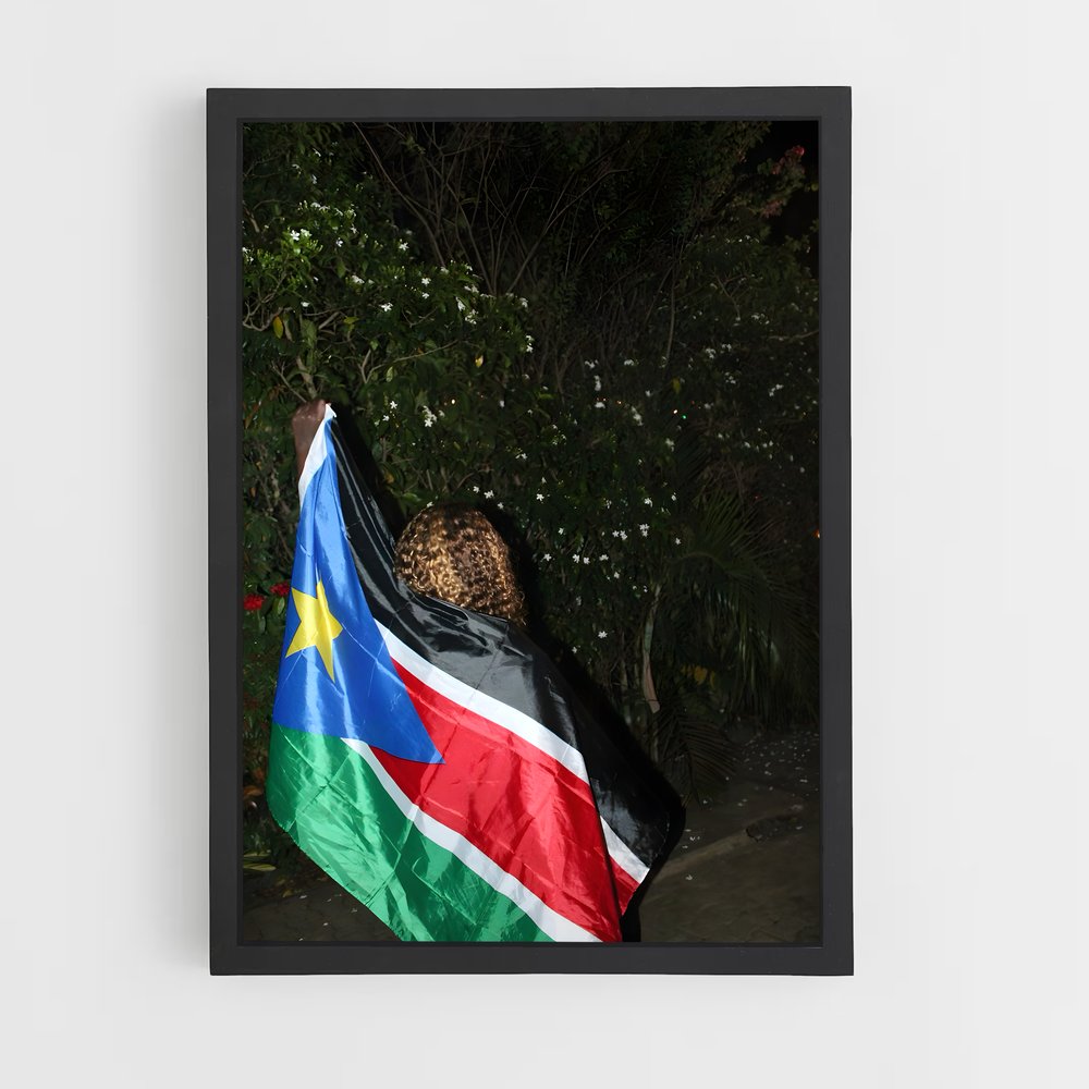 ap-south sudan flag-1 cadre Noir