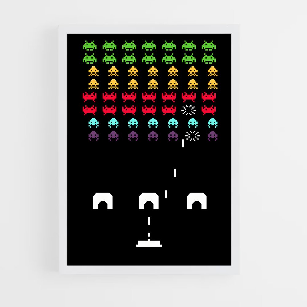 ap-space invaders-1 cadre Blanc