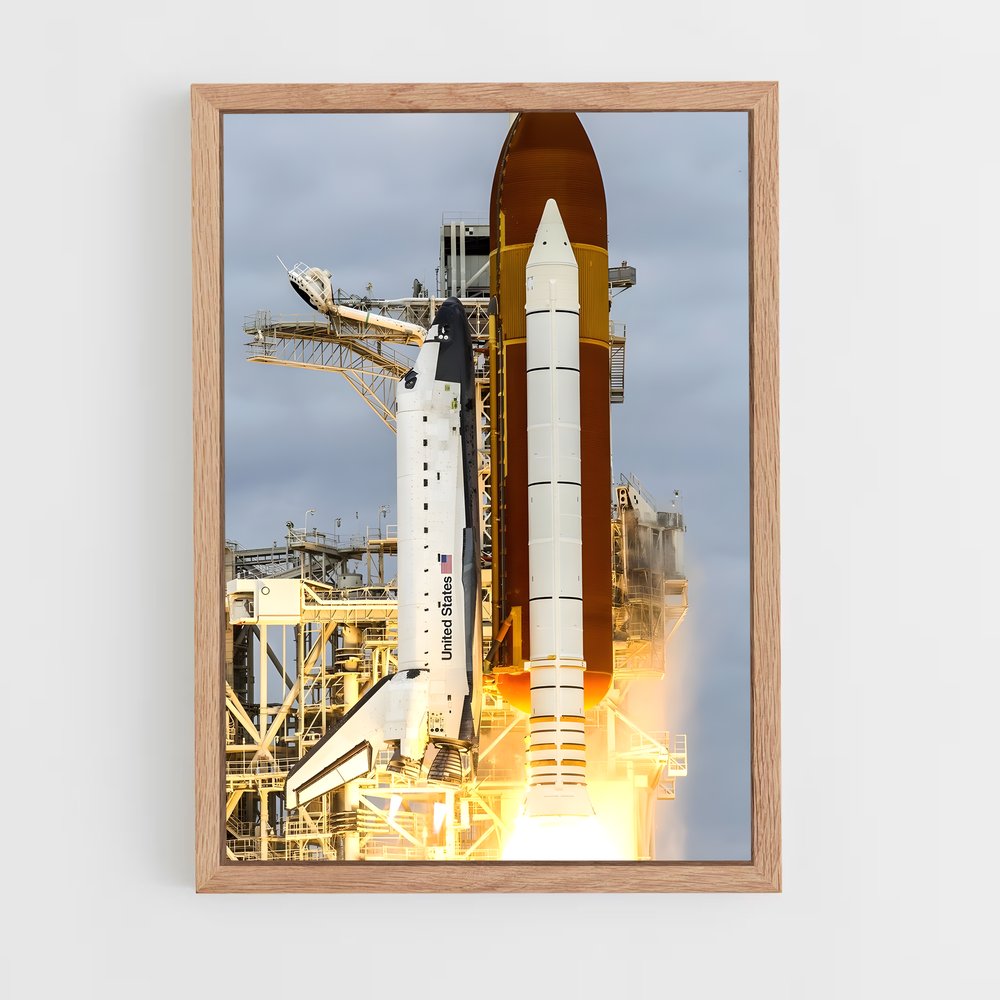 ap-space shuttle endeavour-2 cadre Bois clair
