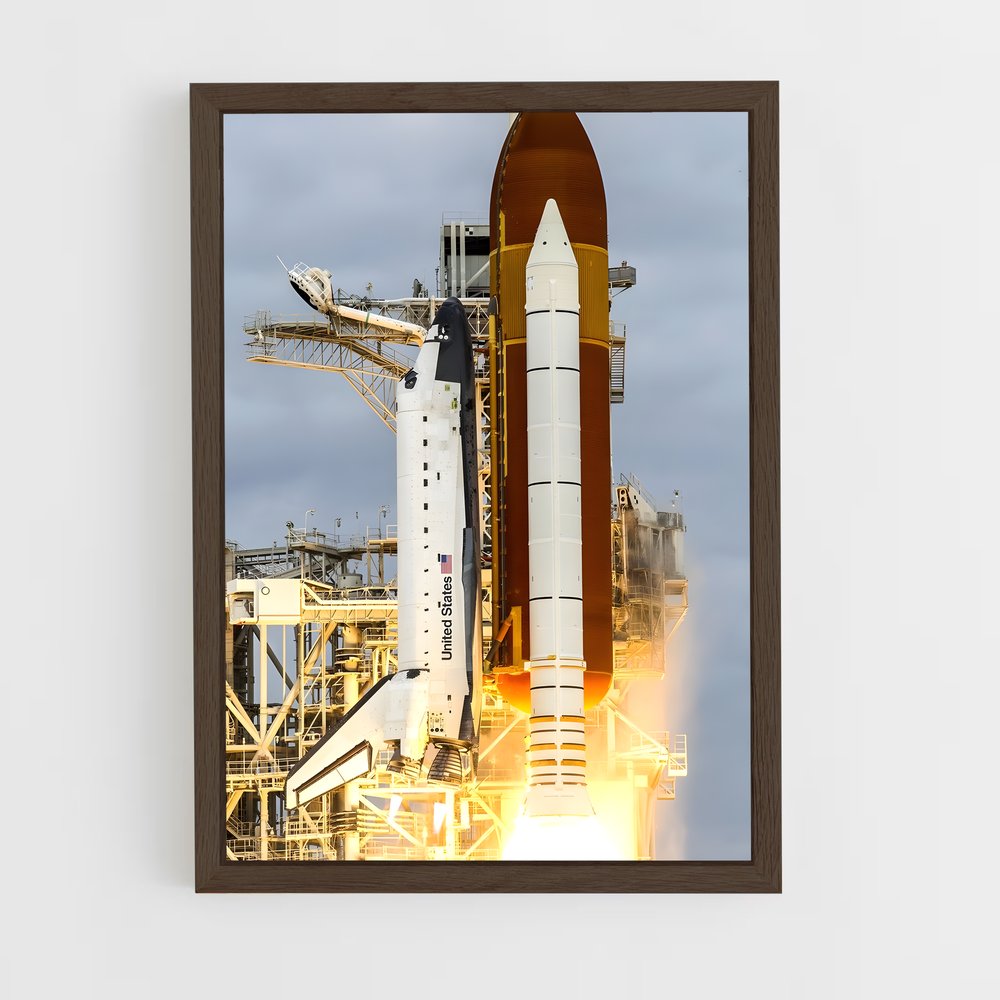 ap-space shuttle endeavour-2 cadre Bois foncé