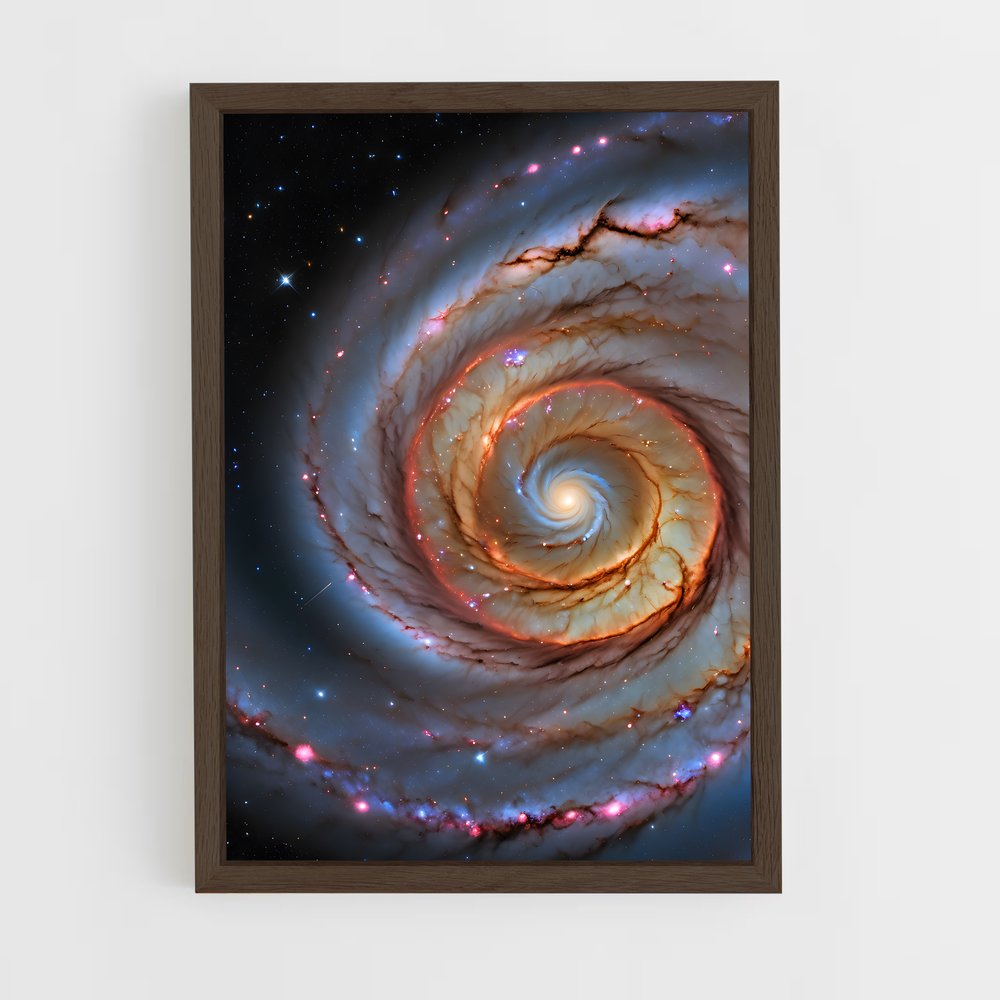 ap-spiral galaxy-13 cadre Bois foncé