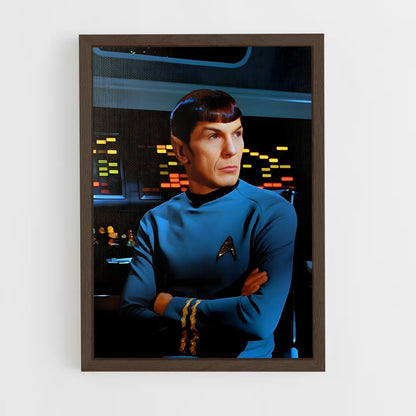 ap-spock star trek-3 cadre Bois foncé