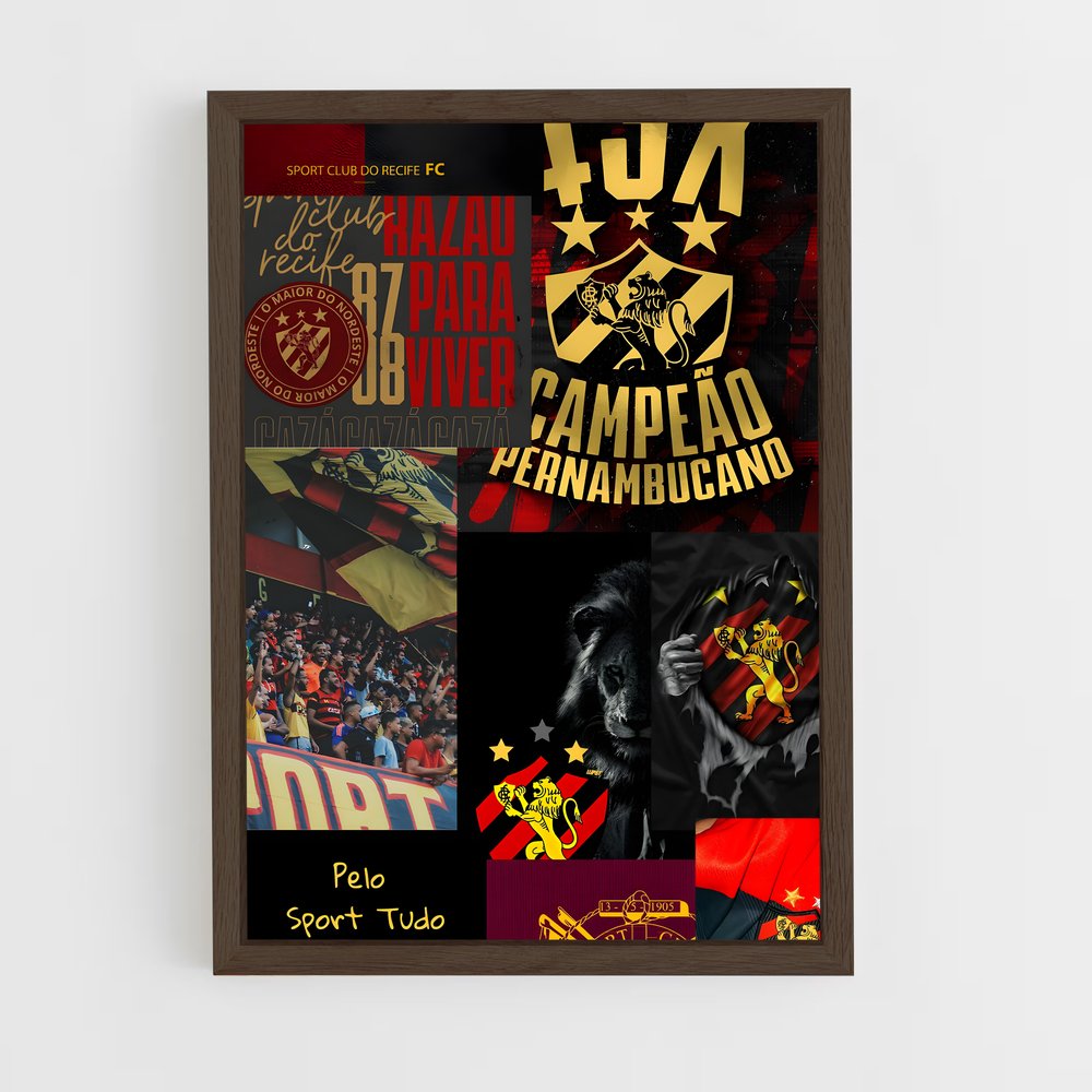 ap-sport club do recife-10 cadre Bois foncé