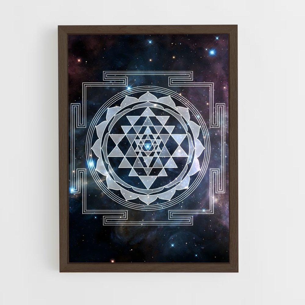 ap-sri yantra-1 cadre Bois foncé