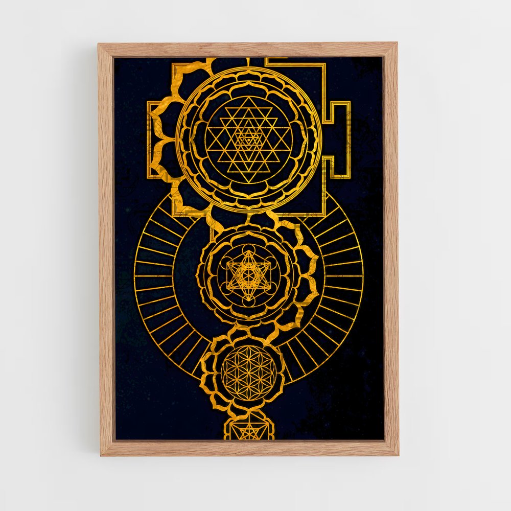 ap-sri yantra-2 cadre Bois clair
