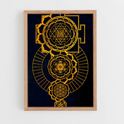 ap-sri yantra-2 cadre Bois clair
