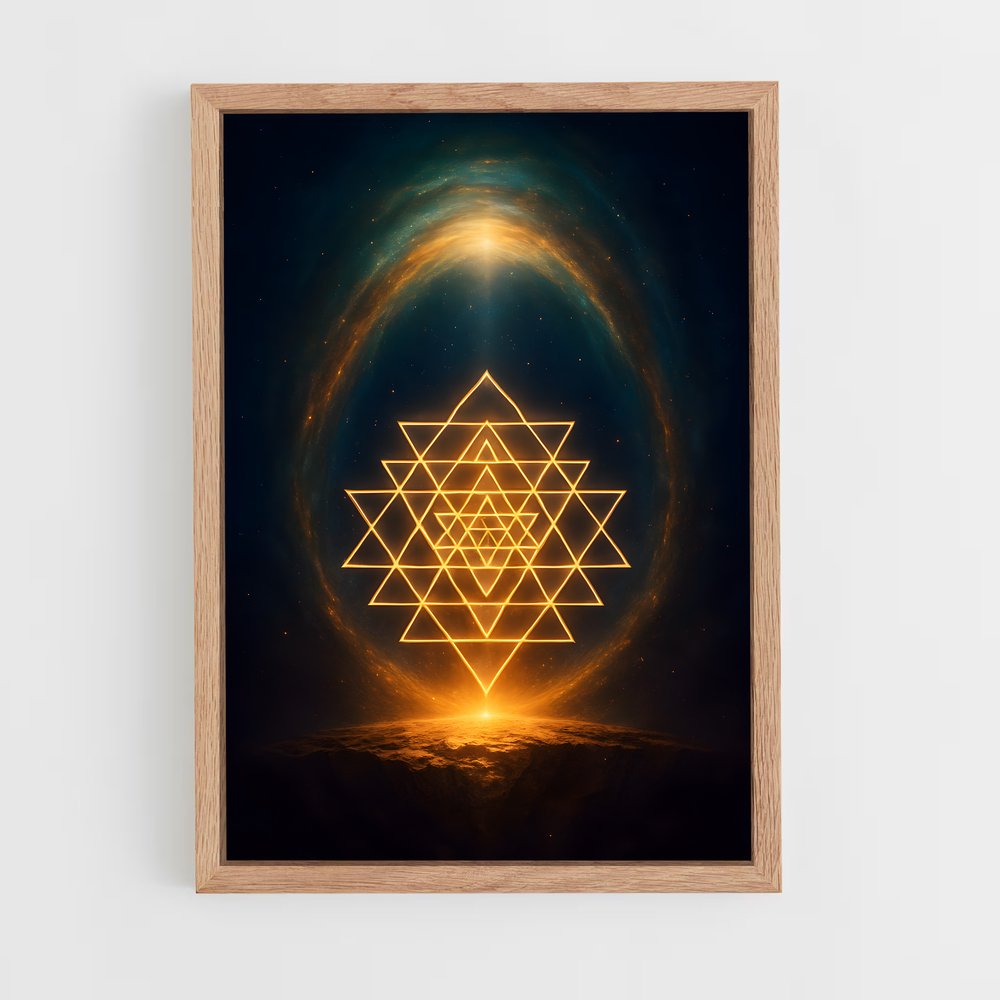 ap-sri yantra-3 cadre Bois clair