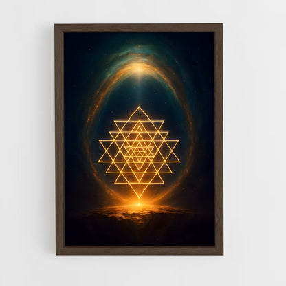 ap-sri yantra-3 cadre Bois foncé