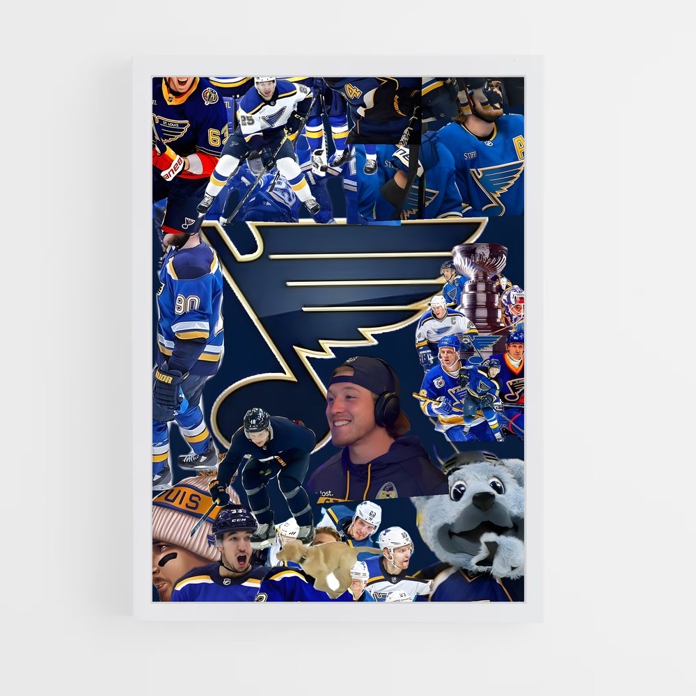 ap-st. louis blues-1 cadre Blanc