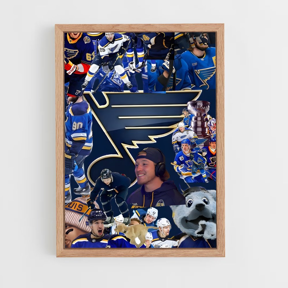 ap-st. louis blues-1 cadre Bois clair