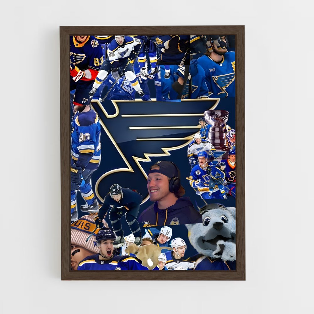 ap-st. louis blues-1 cadre Bois foncé