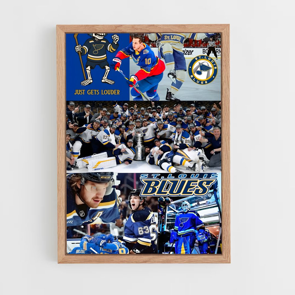 ap-st. louis blues-4 cadre Bois clair