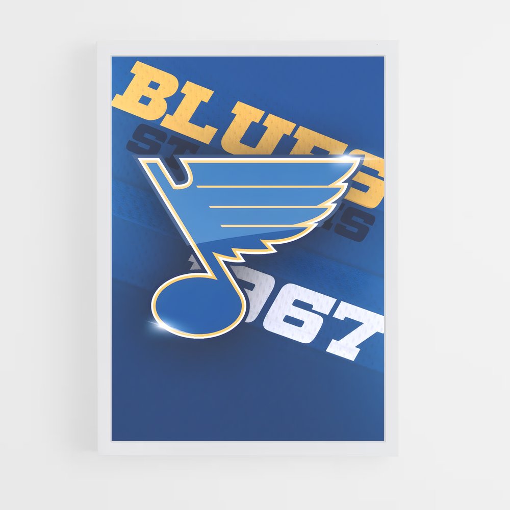 ap-st. louis blues-6 cadre Blanc