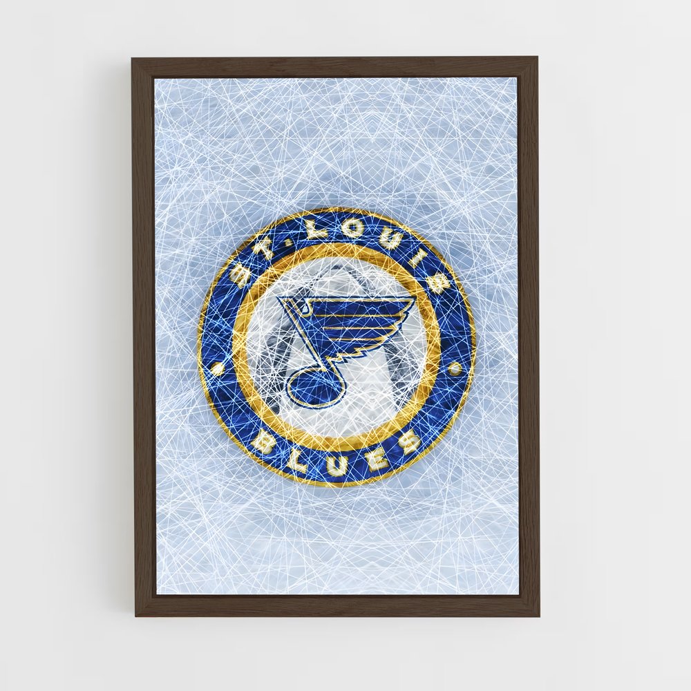 ap-st. louis blues-8 cadre Bois foncé