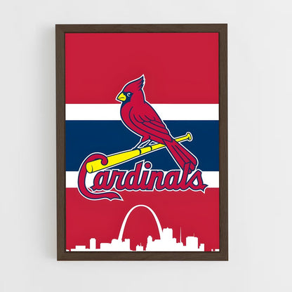 ap-st. louis cardinals-3 cadre Bois foncé