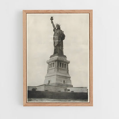 ap-statue of liberty-19 cadre Bois clair