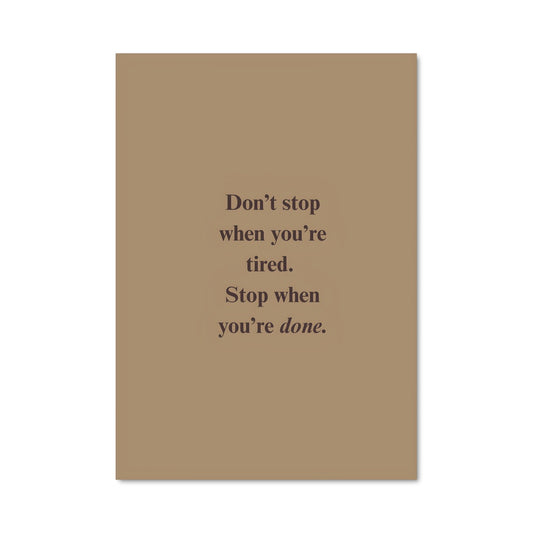 Poster Never Stop