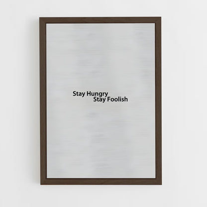 ap-stay hungry stay foolish-5 cadre Bois foncé