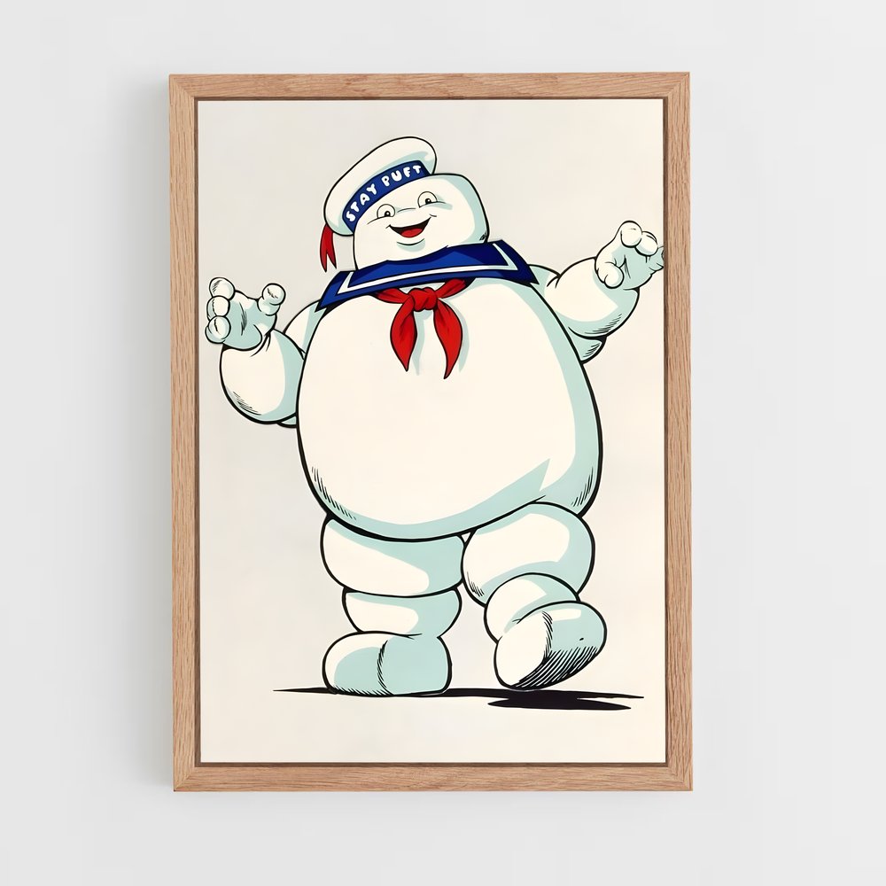 ap-stay puft marshmallow man-2 cadre Bois clair