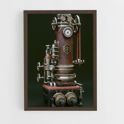 ap-steam engine-1 cadre Bois foncé