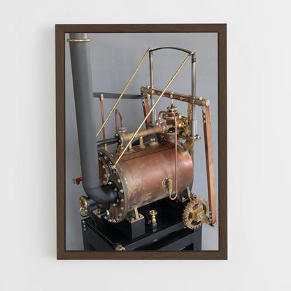 ap-steam engine-7 cadre Bois foncé