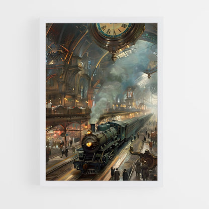 ap-steam engine-9 cadre Blanc
