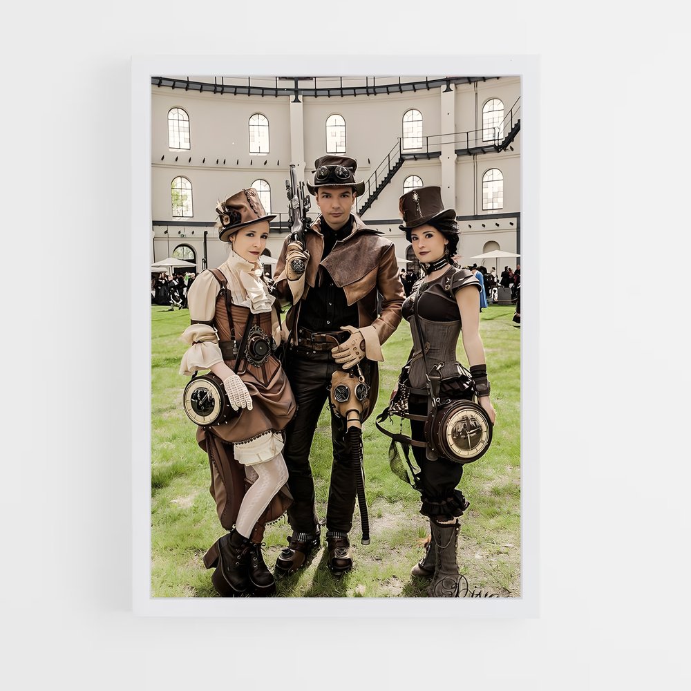 ap-steam punk-4 cadre Blanc