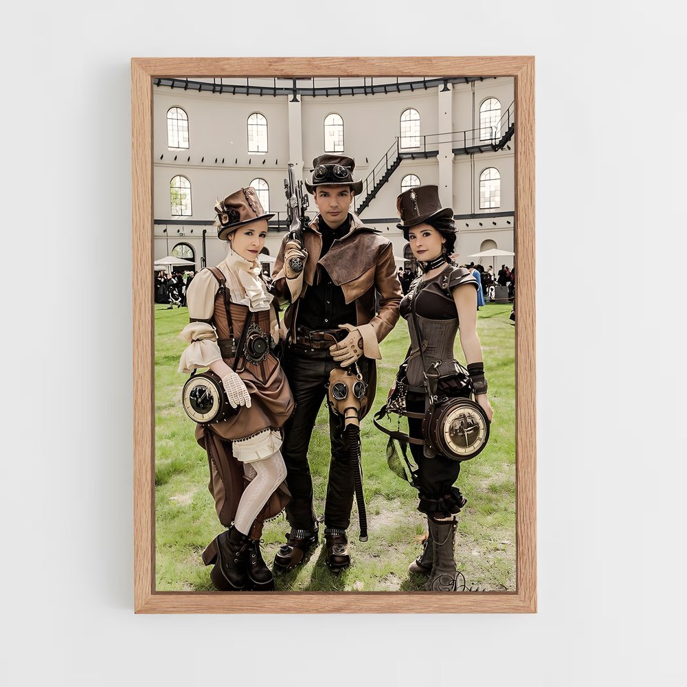 ap-steam punk-4 cadre Bois clair