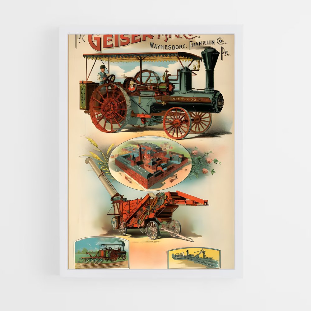 ap-steam tractor-2 cadre Blanc