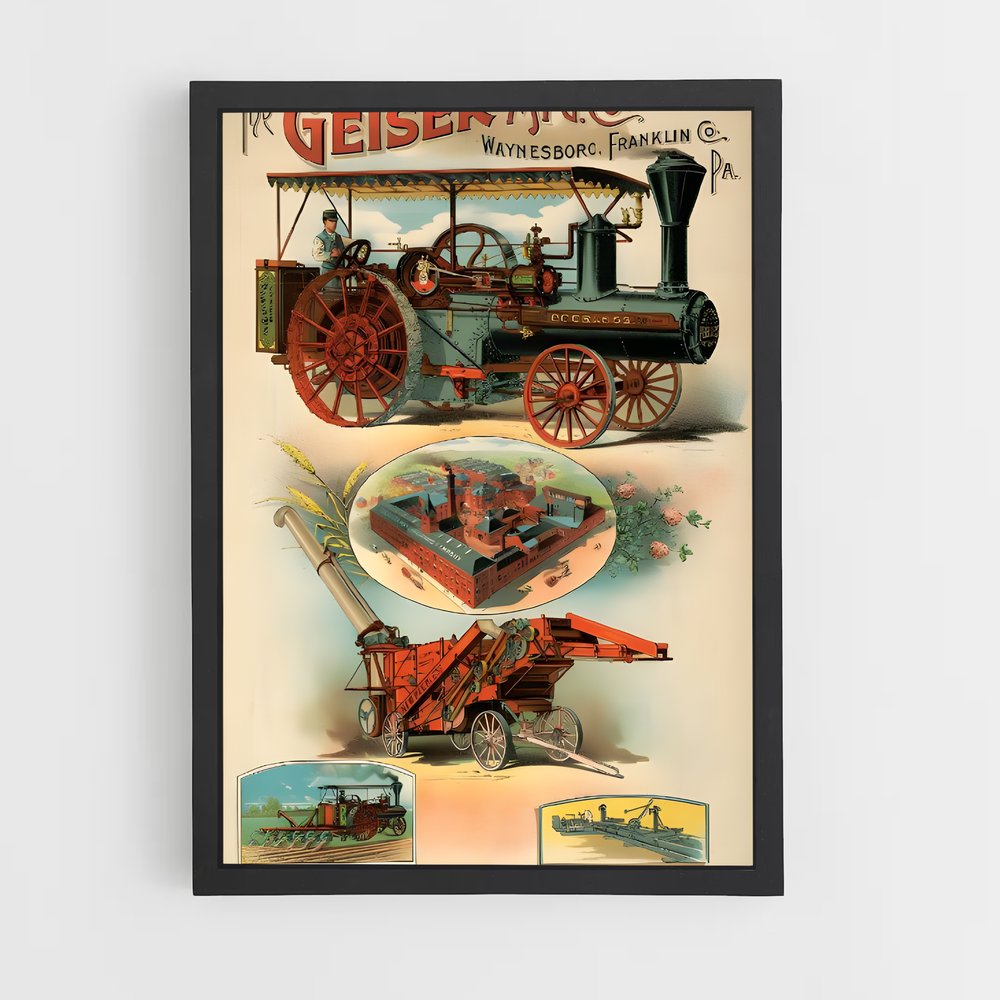 ap-steam tractor-2 cadre Noir