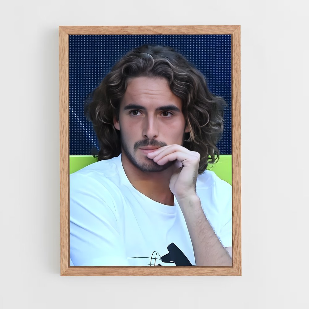 ap-stefanos tsitsipas-3 cadre Bois clair