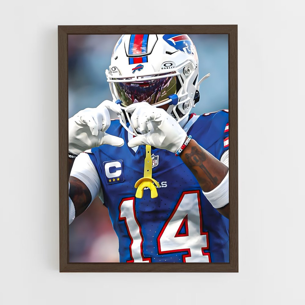 ap-stefon diggs-1 cadre Bois foncé