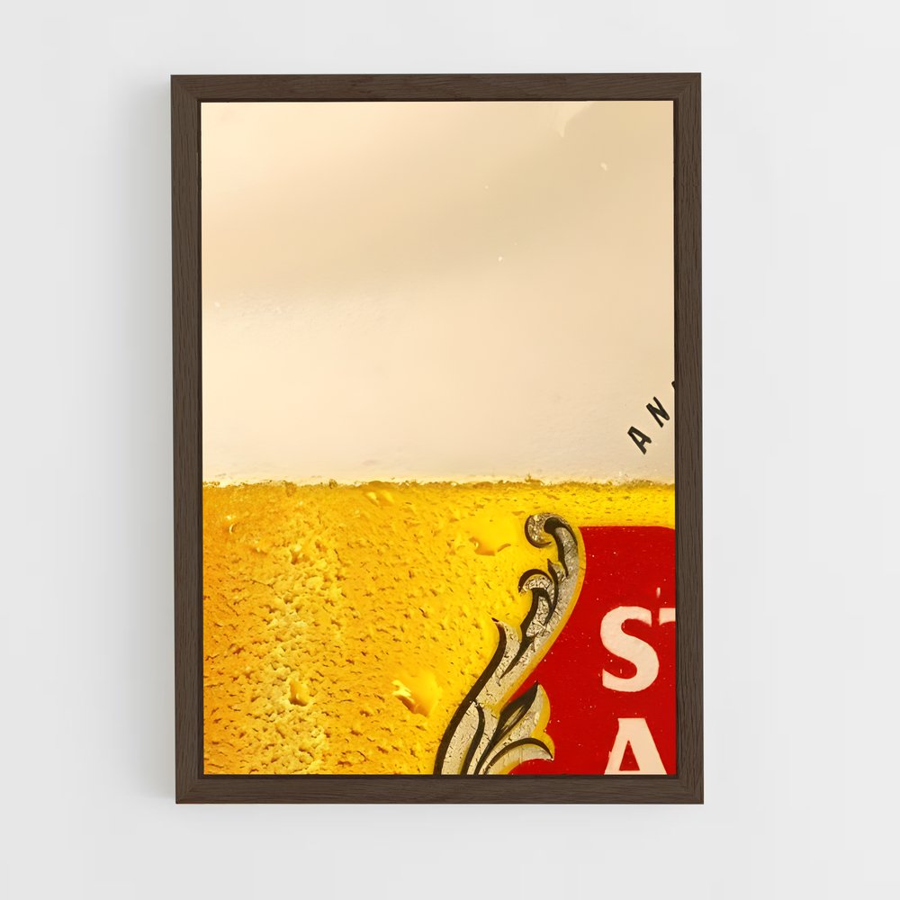 ap-stella artois-6 cadre Bois foncé