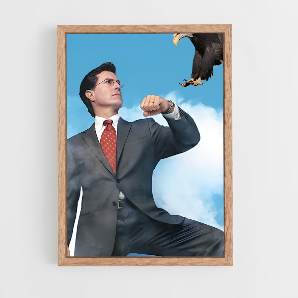 ap-stephen colbert-6 cadre Bois clair