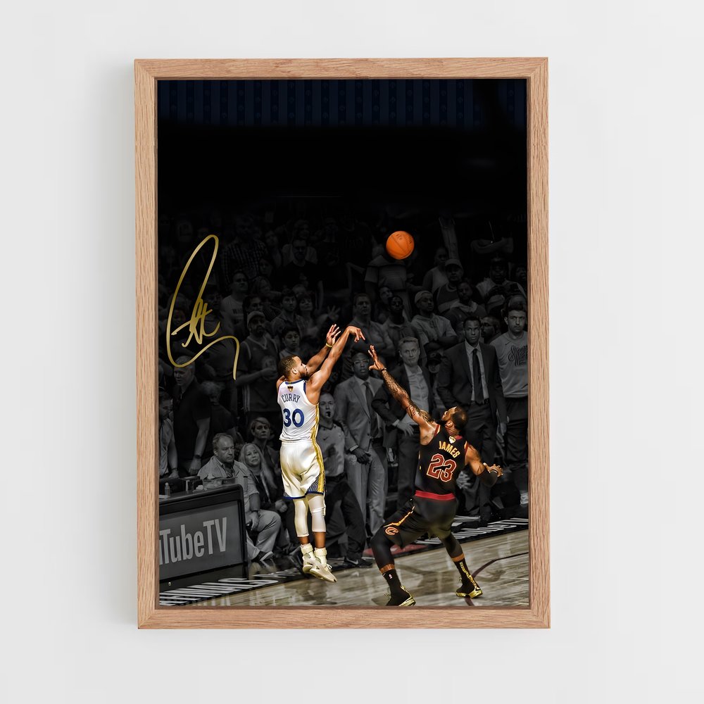ap-stephen curry-9 cadre Bois clair