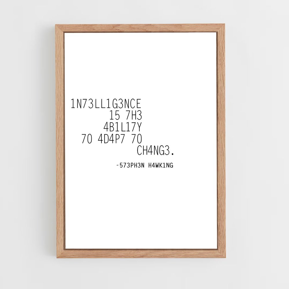ap-stephen hawking-3 cadre Bois clair