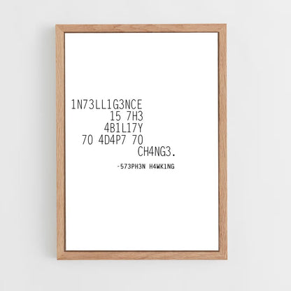 ap-stephen hawking-3 cadre Bois clair