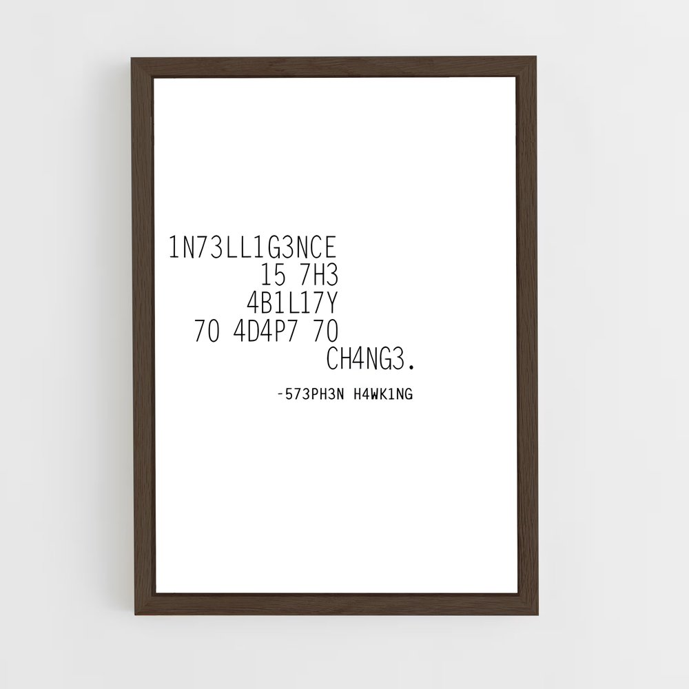 ap-stephen hawking-3 cadre Bois foncé