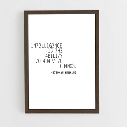 ap-stephen hawking-3 cadre Bois foncé