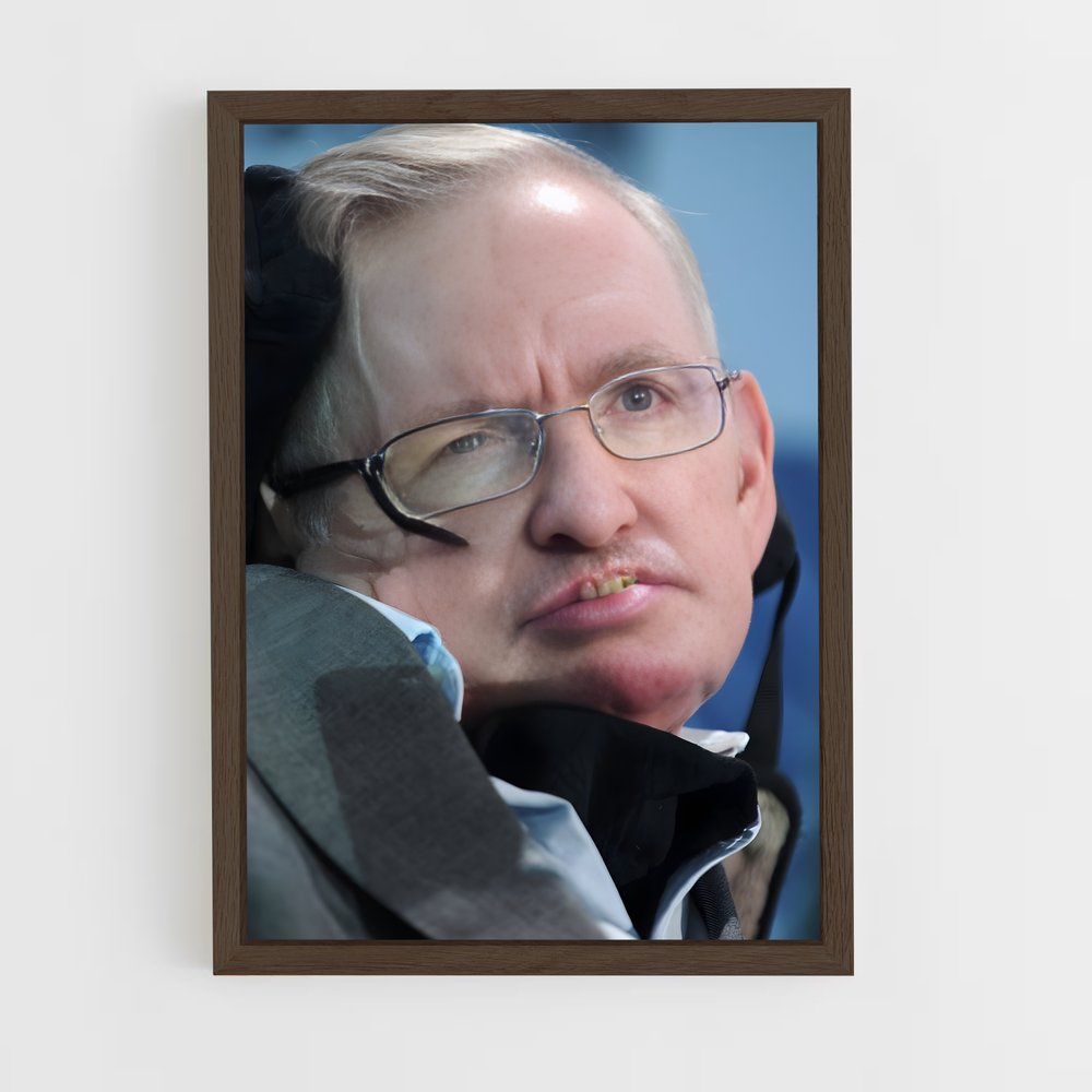 ap-stephen hawking-4 cadre Bois foncé