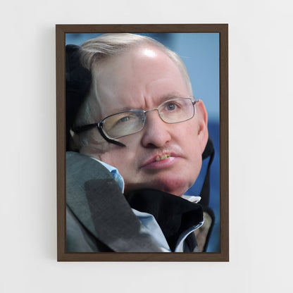ap-stephen hawking-4 cadre Bois foncé