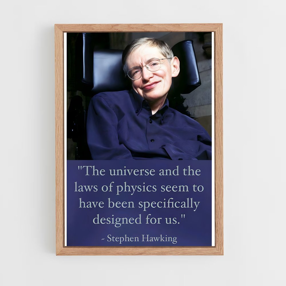 ap-stephen hawking-5 cadre Bois clair