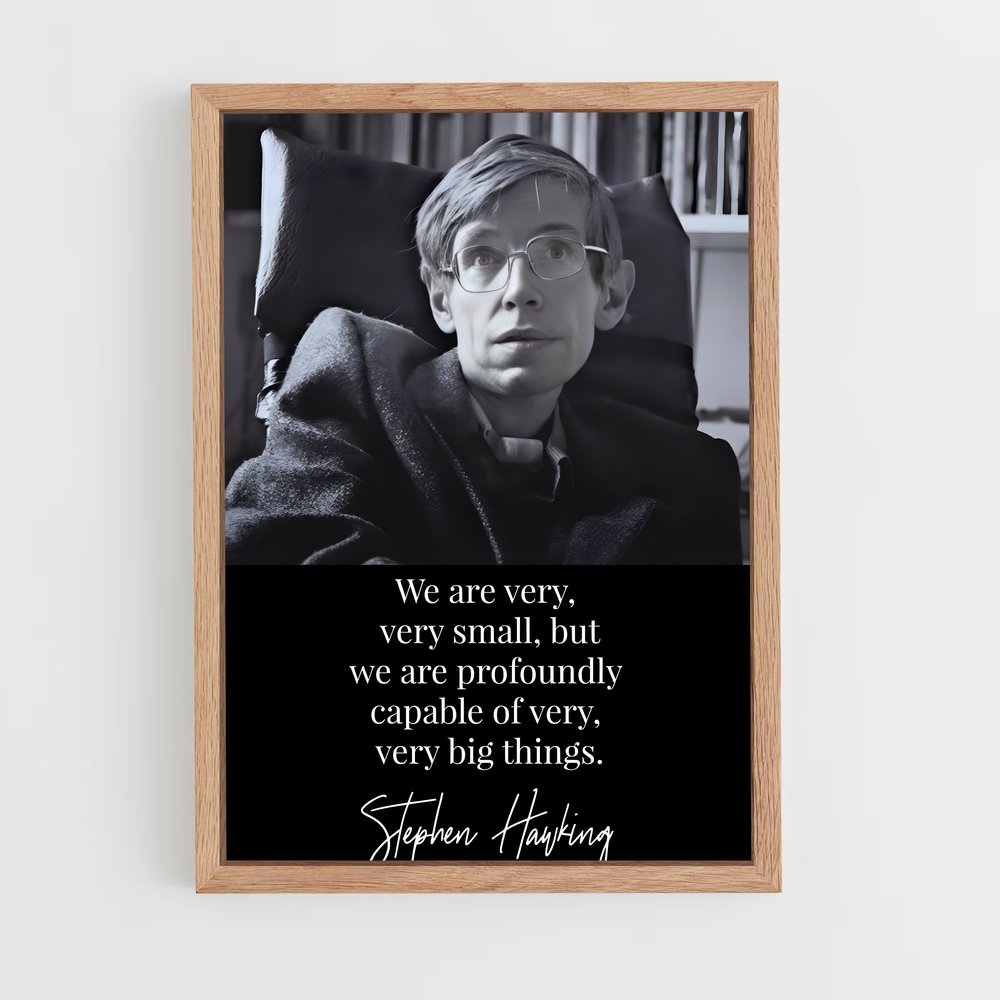 ap-stephen hawking-6 cadre Bois clair