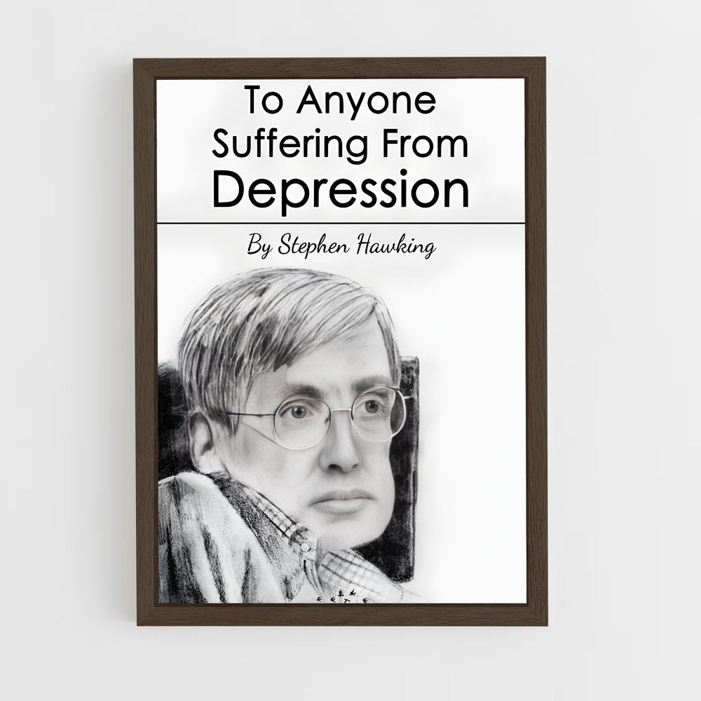 ap-stephen hawking-7 cadre Bois foncé