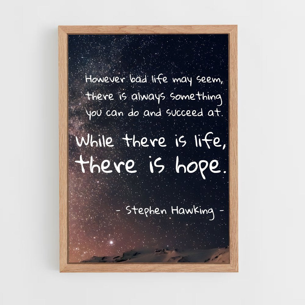ap-stephen hawking-9 cadre Bois clair