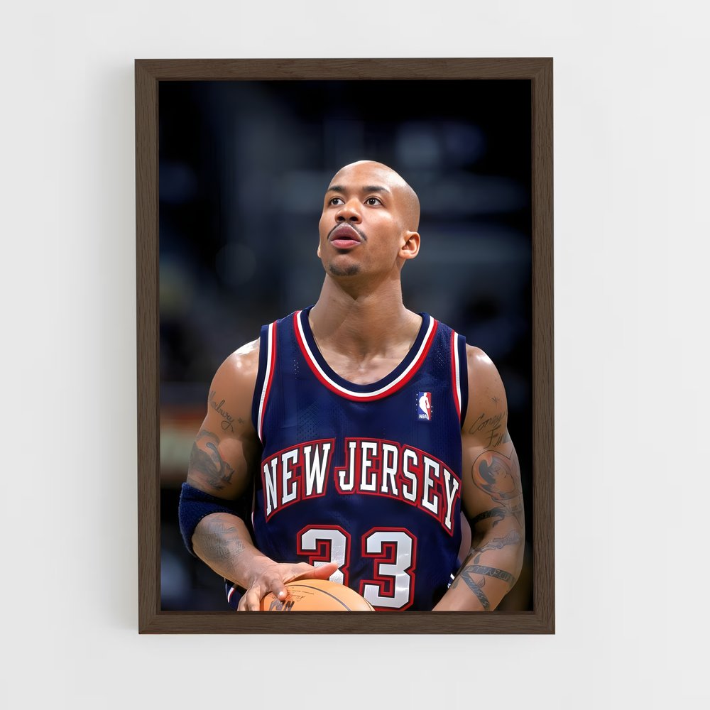 ap-stephon marbury-1 cadre Bois foncé