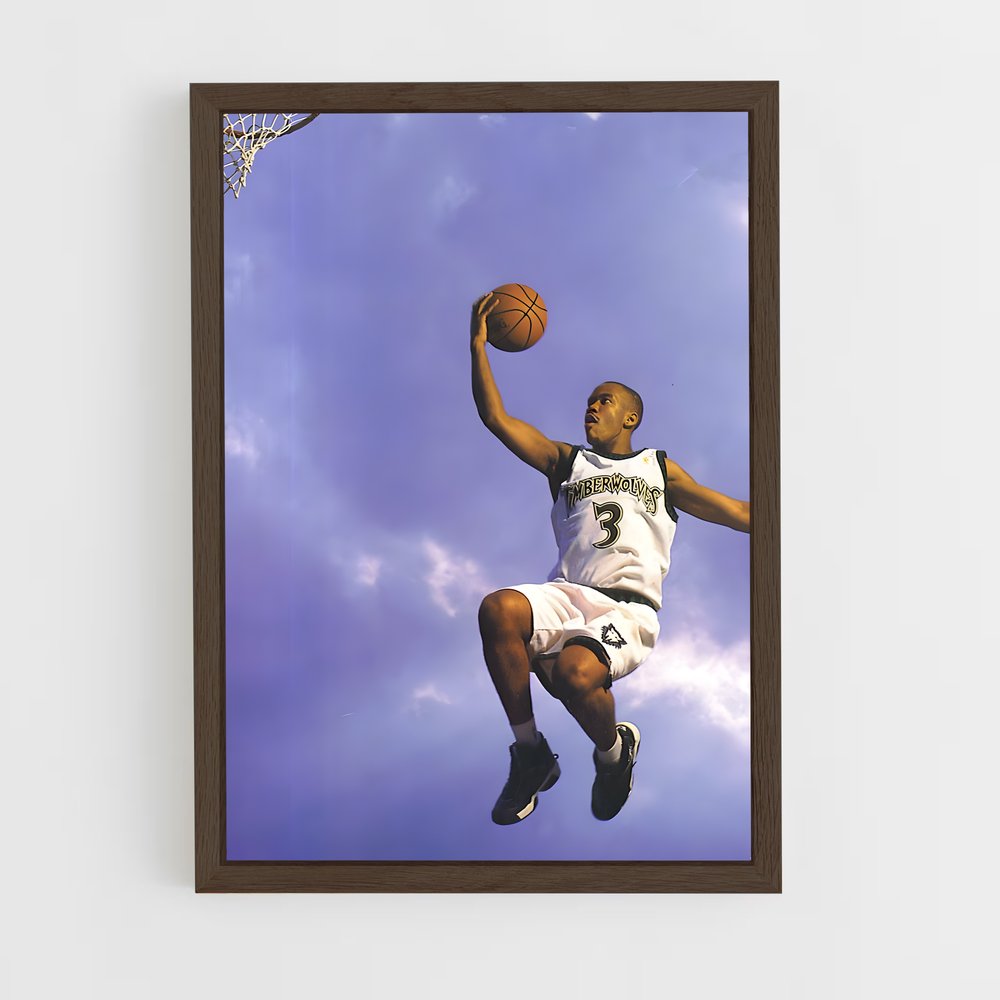 ap-stephon marbury-8 cadre Bois foncé