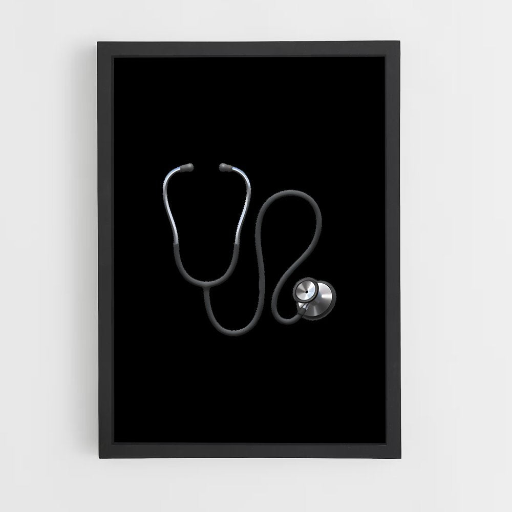 ap-stethoscope-6 cadre Noir
