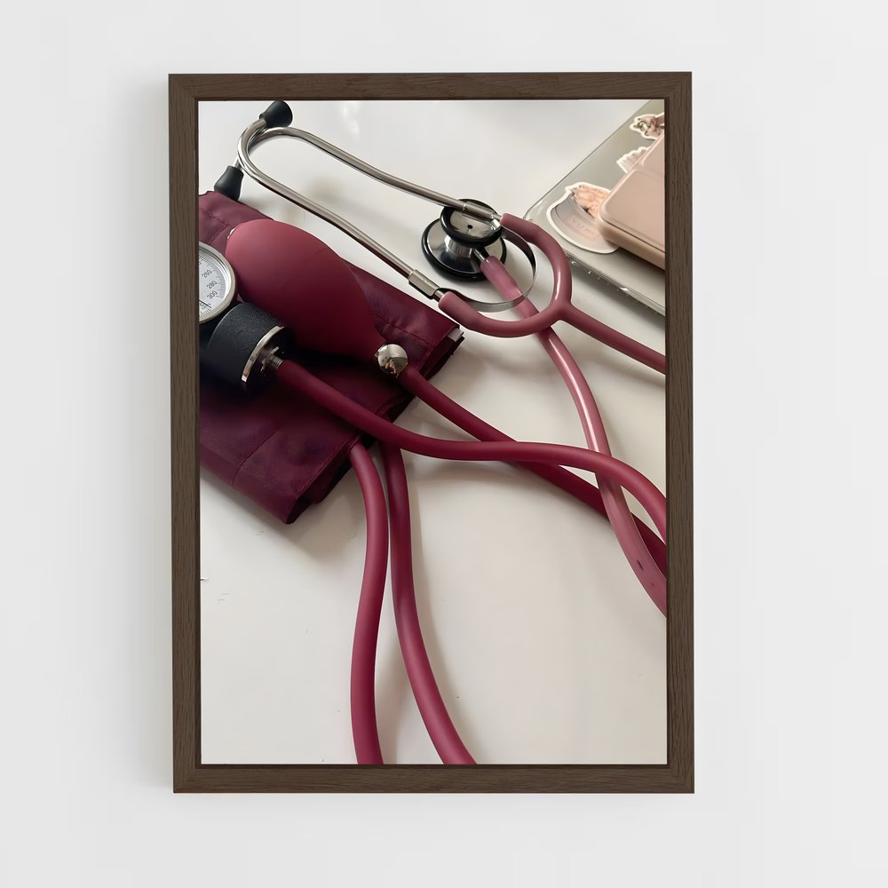 ap-stethoscope-8 cadre Bois foncé