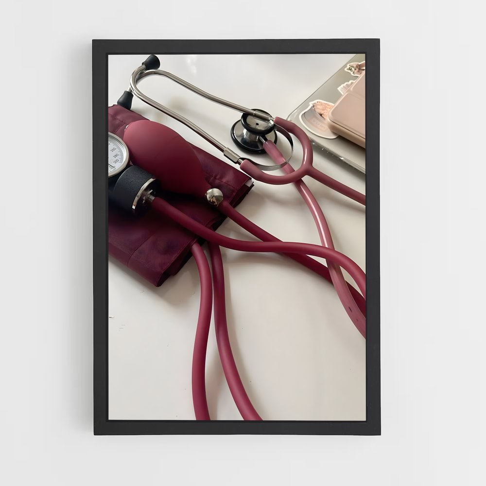 ap-stethoscope-8 cadre Noir